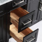 Vanity Art 72 in. Double Sink Vanity in Carrara Marble & Mirror - Espresso, VA2072D-E