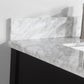 Vanity Art 72 in. Double Sink Vanity in Carrara Marble & Mirror - Espresso, VA2072D-E