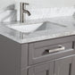 Vanity Art 72 in. Double Sink Vanity in Carrara Marble & Mirror - Grey, VA2072D-G