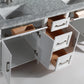 Vanity Art 72 in. Double Sink Vanity in Carrara Marble & Mirror - White, VA2072D-W