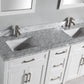 Vanity Art 72 in. Double Sink Vanity in Carrara Marble & Mirror - White, VA2072D-W