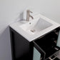 Vanity Art 24 in. Single Sink Vanity Cabinet with Ceramic Sink & Mirror - Espresso, VA3024E