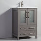 Vanity Art 24 in. Single Sink Vanity Cabinet with Ceramic Sink & Mirror - Grey, VA3024G