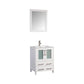 Vanity Art 24 in. Single Sink Vanity Cabinet with Ceramic Sink & Mirror - White, VA3024W