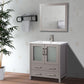 Vanity Art 30 in. Single Sink Vanity Cabinet with Ceramic Sink & Mirror - White, VA3030W