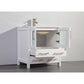 Vanity Art 30 in. Single Sink Vanity Cabinet with Ceramic Sink & Mirror - White, VA3030W
