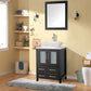 Vanity Art 24 in. Bathroom Vanity in Espresso with Single Basin Top in White Ceramic and Mirror, VA3124E