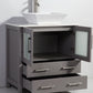 Vanity Art 30 in. Single Sink Vanity Cabinet with Ceramic Vessel Sink & Mirror - Grey, VA3130G