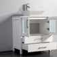 Vanity Art 30 in. Single Sink Vanity Cabinet with Ceramic Vessel Sink & Mirror - White, VA3130W