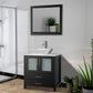 Vanity Art 30 in. Single Sink Vanity Cabinet with Ceramic Vessel Sink & Mirror - Espresso, VA3130E