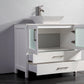 Vanity Art 36 in. Single Sink Vanity Cabinet (Wide) with Ceramic Vessel Sink & Mirror - White, VA3136W