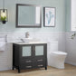 Vanity Art 36 in. Single Sink Vanity Cabinet (Wide) with Ceramic Vessel Sink & Mirror - Espresso, VA3136E