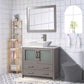 Vanity Art 36 in. Single Sink Vanity Cabinet (Wide) with Ceramic Vessel Sink & Mirror - Grey, VA3136G