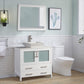 Vanity Art 36 in. Single Sink Vanity Cabinet (Wide) with Ceramic Vessel Sink & Mirror - White, VA3136W