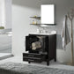 24 in. W x 22 in. D x 35 in. H Bath Vanity in Espresso with Vanity Top in White Cultured Marble with White Basin