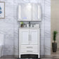 Rochefort 24 in. W x 22 in. D x 35 in. H Bath Vanity in White with Vanity Top in White Cultured Marble with White Basin