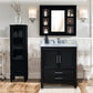 30 in. W x 22 in. D x 35 in. H Bath Vanity in Espresso with Vanity Top in White Cultured Marble with White Basin