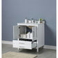 Rochefort 30 in. W x 22 in. D x 35 in. H Bath Vanity in White with Vanity Top in White Cultured Marble with White Basin