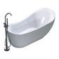 Vanity Art Belfort 71 in. Acrylic Flatbottom Freestanding Bathtub in White, VA6512-L