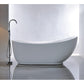 Vanity Art Belfort 71 in. Acrylic Flatbottom Freestanding Bathtub in White, VA6512-L