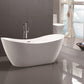 Vanity Art Mulhouse 71 in. Acrylic Flatbottom Freestanding Bathtub in White, VA6517