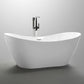 Vanity Art Mulhouse 71 in. Acrylic Flatbottom Freestanding Bathtub in White, VA6517