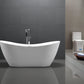 Vanity Art Mulhouse 71 in. Acrylic Flatbottom Freestanding Bathtub in White, VA6517