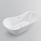 Vanity Art Mulhouse 71 in. Acrylic Flatbottom Freestanding Bathtub in White, VA6517