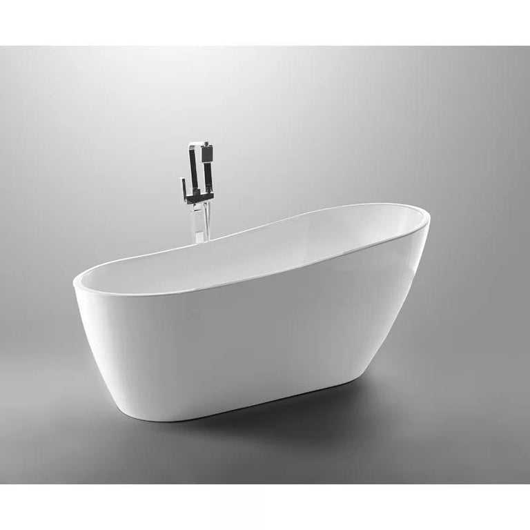 VA6522-S Acrylic 55" x 28" Freestanding Soaking Bathtub