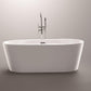 Vanity Art Beziers 67 in. Acrylic Flatbottom Freestanding Bathtub in White, VA6804