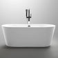 Lorient 67 in. Acrylic Flatbottom Freestanding Bathtub in White