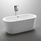 Lorient 67 in. Acrylic Flatbottom Freestanding Bathtub in White