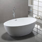 Vanity Art Amiens 69 in. Acrylic Flatbottom Freestanding Bathtub in White, VA6834