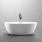 Vanity Art Amiens 69 in. Acrylic Flatbottom Freestanding Bathtub in White, VA6834