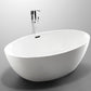 Vanity Art Amiens 69 in. Acrylic Flatbottom Freestanding Bathtub in White, VA6834