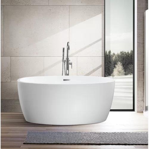 VA6834-S 55" x 32" Freestanding Soaking Bathtub