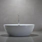 Vanity Art Amiens 69 in. Acrylic Flatbottom Freestanding Bathtub in White, VA6834