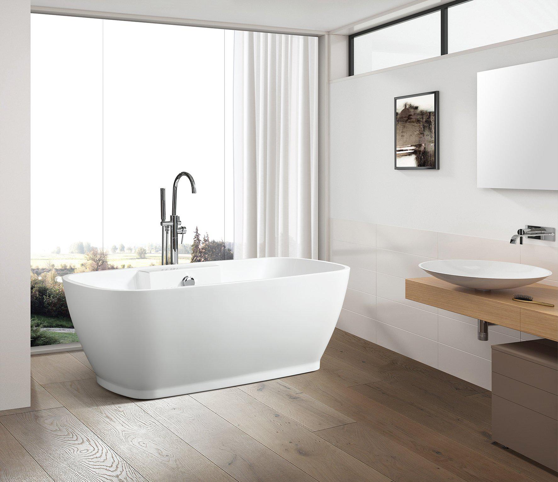VA6835 59" x 30" Freestanding Soaking Bathtub