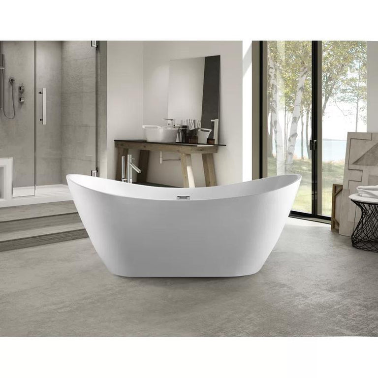 Vanity Art VA6903 Acrylic 71 in. x 29 in. Freestanding Soaking Bathtub, VA6903