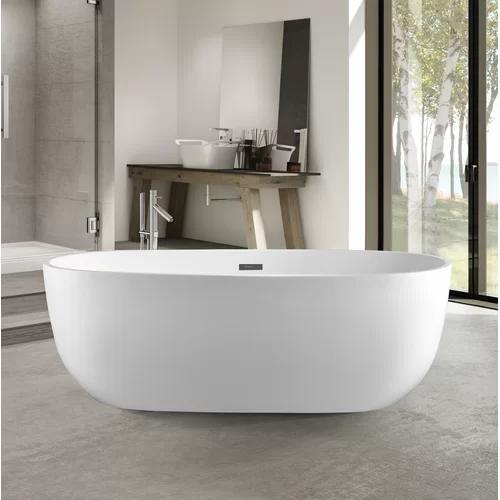 VA6906-L Acrylic 67" x 32" Freestanding Soaking Bathtub