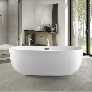 VA6906-S Acrylic 59" x 29" Freestanding Soaking Bathtub