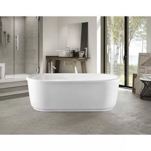 VA6909-S Acrylic 59" x 30" Freestanding Soaking Bathtub