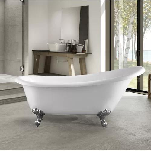 VA6910 Acrylic 67" x 30" Freestanding Soaking Bathtub