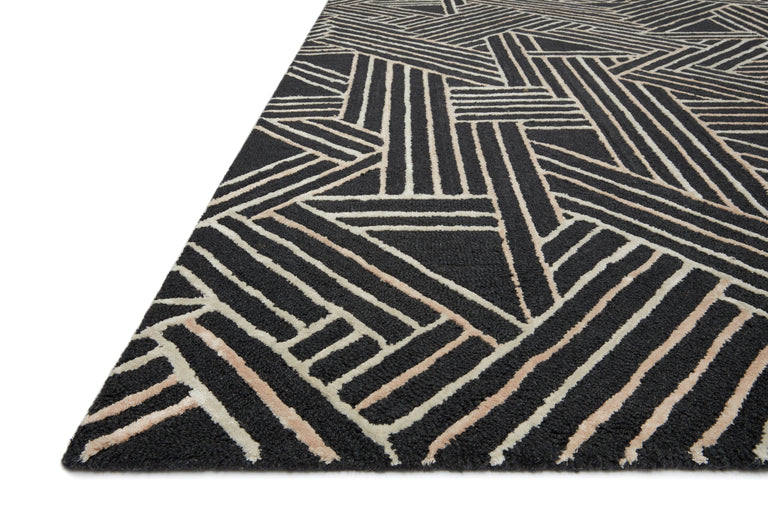 Loloi Rugs Verve Collection Rug in Charcoal, Neutral - 7'9" x 9'9"