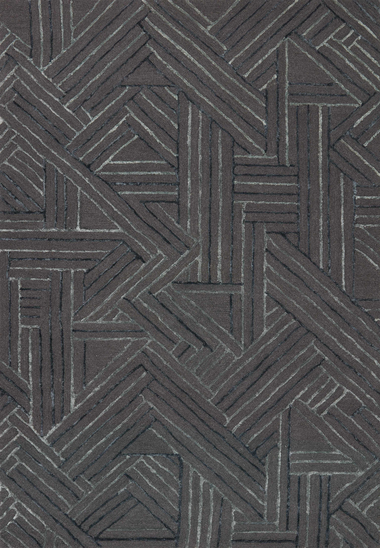 Loloi Rugs Verve Collection Rug in Graphite, Ocean - 8'6" x 12'