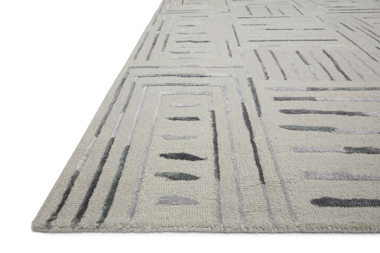 Loloi Rugs Verve Collection Rug in Silver, Slate - 9'3" x 13'