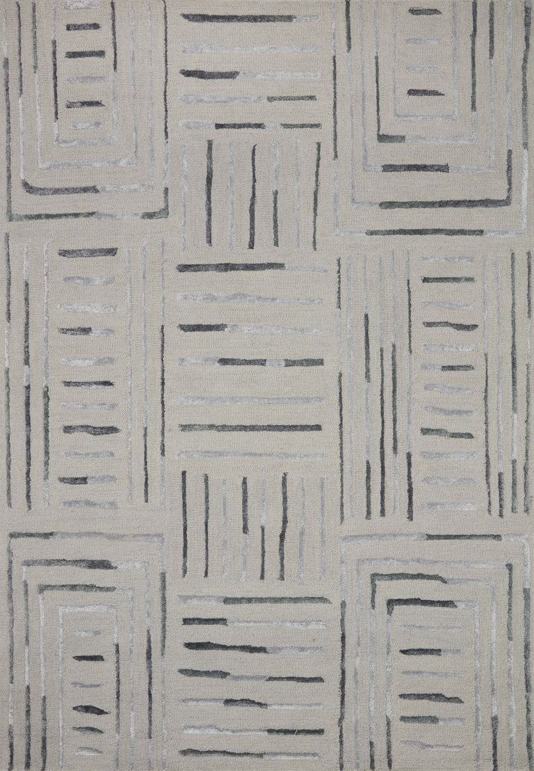 Loloi Rugs Verve Collection Rug in Silver, Slate - 8'6" x 12'