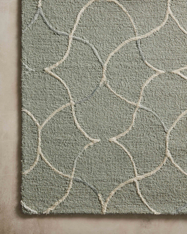 Loloi Rugs Verve Collection Rug in Sage, Silver - 7'9" x 9'9"