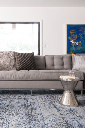 Loloi Rugs Viera Collection Rug in Lt. Blue, Grey - 7'7" x 10'6"