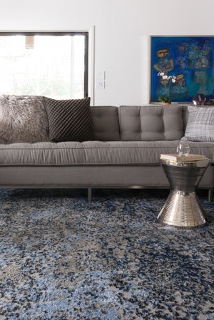 Loloi Rugs Viera Collection Rug in Grey, Navy - 7'7" x 10'6"